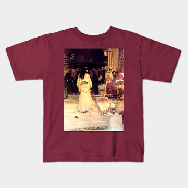 Marianne Leaving the Judgement Seat of Herod - John William Waterhouse Kids T-Shirt by forgottenbeauty